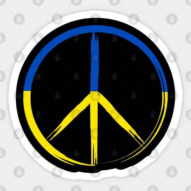 Ukrainian Flag Peace Sign Sticker by Scar